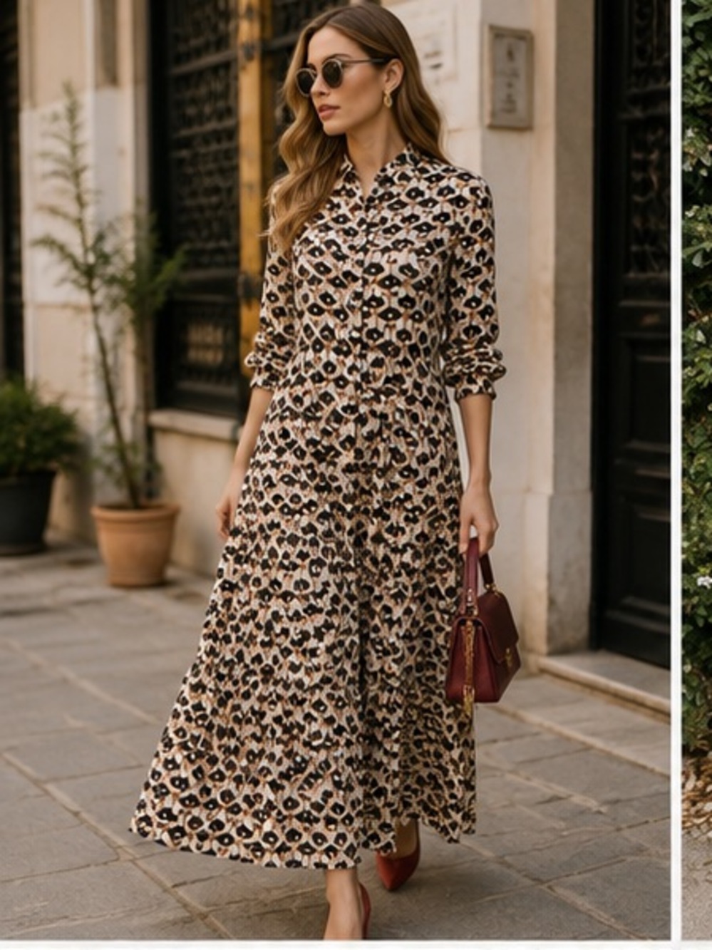 Zara printed dress bloggers favorite